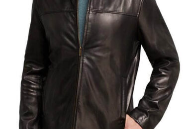 Men Classic Leather Jackets Smooth