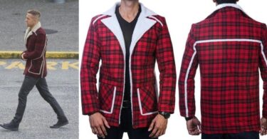 Red Flannel Shearling Jacket
