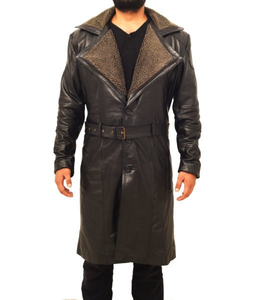 Blade Runner 2049 Officer K Black Fur Collar Coat
