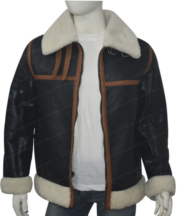 Cargo B3 Bomber Men Fur Winter Leather Jacket
