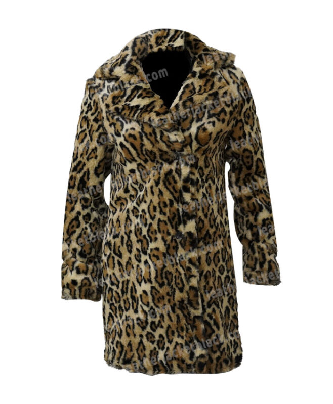 Yellowstone Season 2 Beth Dutton Leopard Print Fur Coat Front