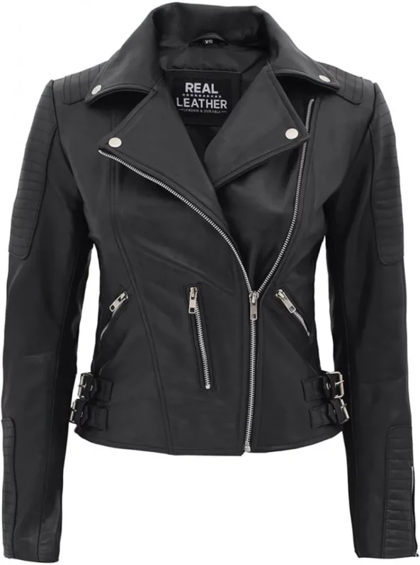 Womens Black Motorcycle Jacket