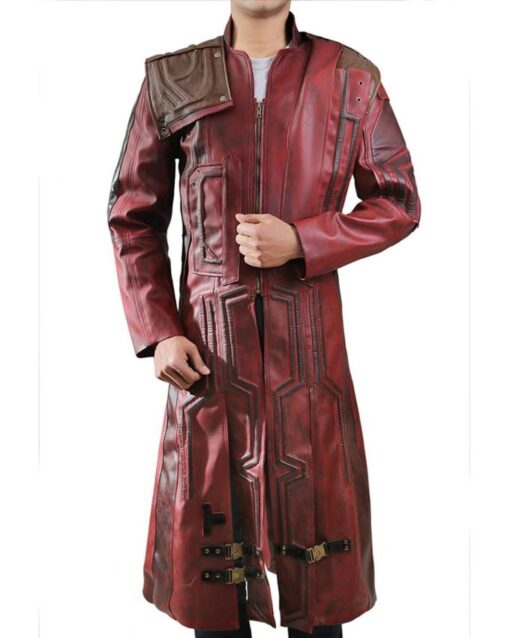 Star Lord Vol 2 Guardians Of The Galaxy Leather Trench Coat side