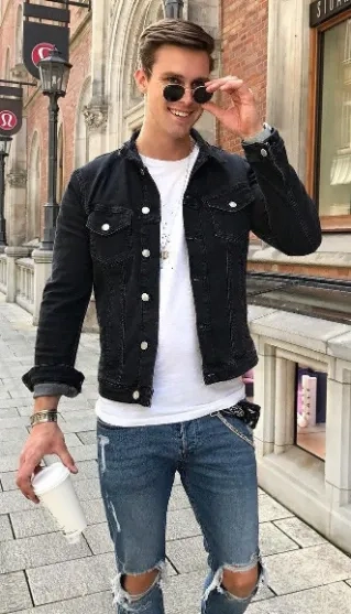 Black Denim Jacket for sale