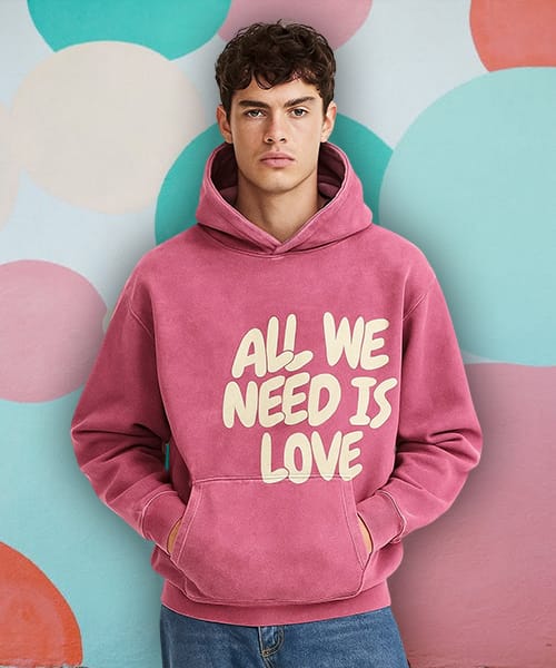 all we need is love hoodie