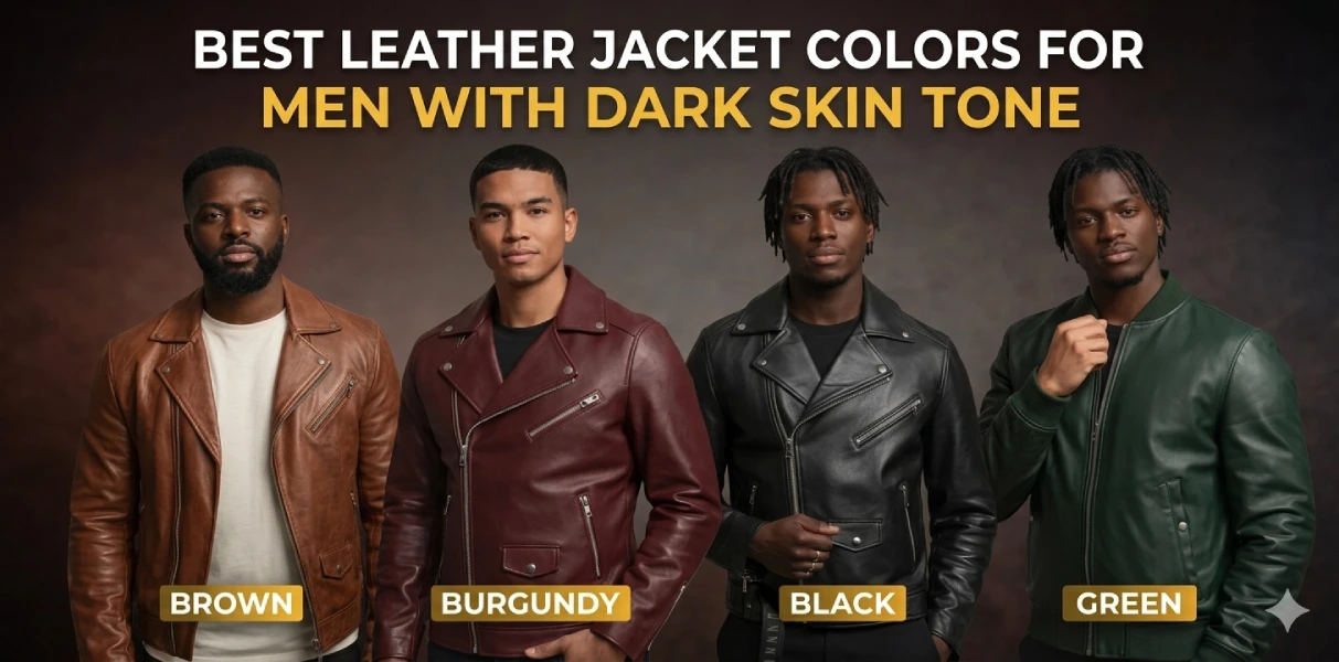 Best Leather Jacket Colors for Men with Dark Skin Tone