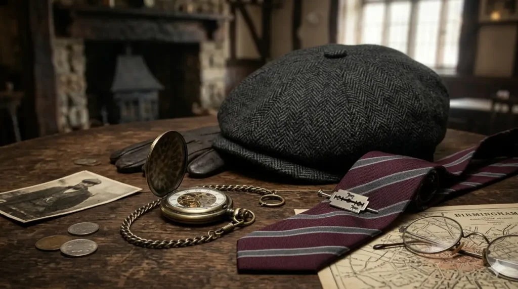 Tommy Shelby accessories pocket watch tie pin flat cap Peaky Blinders costume