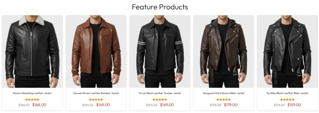 Leather Jacket Black Products images for showing price