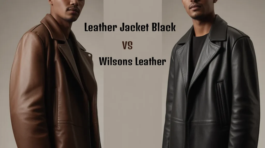 Leather Jacket Black vs Wilsons Leather