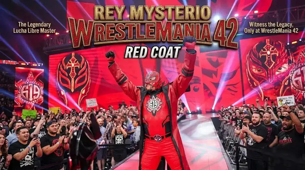 Rey Mysterio Red Coat WrestleMania 42