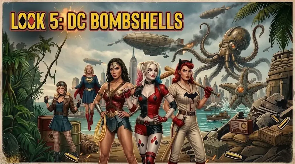 Look 5: DC Bombshells Harley Quinn Look