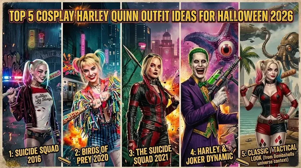 Top 5 Cosplay Harley Quinn Outfit Ideas for Halloween 2026