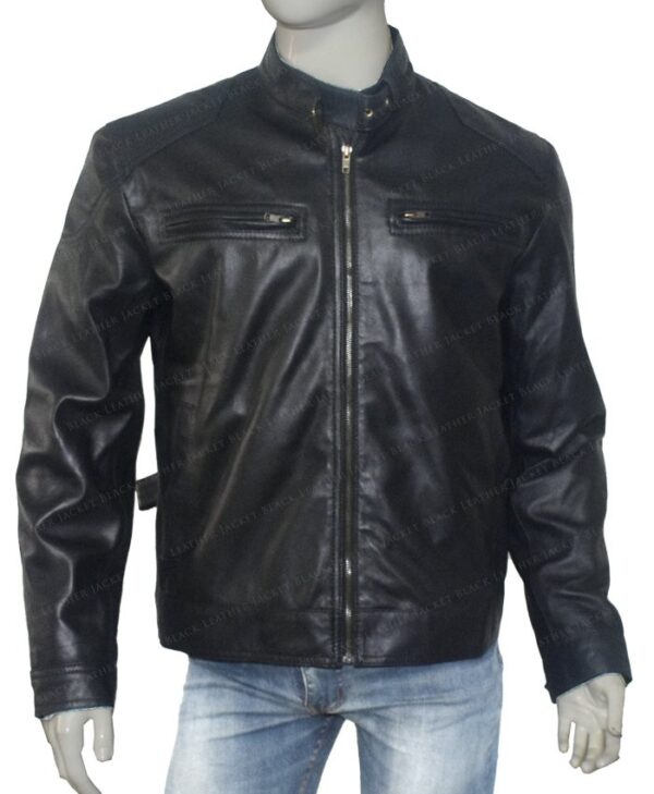 Bluster Men Biker Leather Jacket