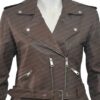 Classic Nancy Women Leather Jacket Front