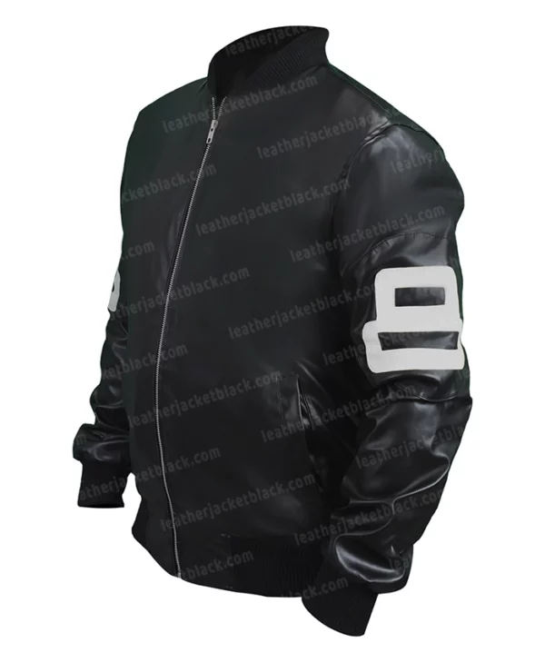 Men’s 8 Ball Leather Bomber Jacket Right