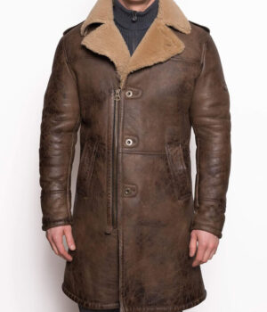 Shearling-Trench-Coat-Men-Black-Leather-Jacket