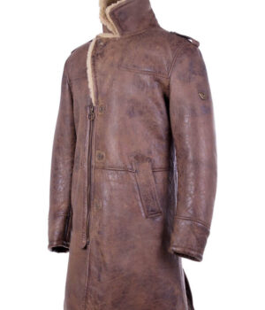 Shearling-Trench-Coat-Men-Black-Leather-Jacket-Side