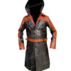 Assassins Creed Syndicate Jacob Frye Hooded Leather Coat Front
