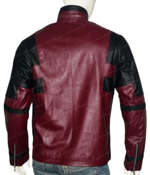 Deadpool Ryan Reynolds Leather Red Jacket