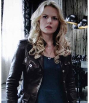 Once Upon A Time Emma Swan Black Leather Jacket