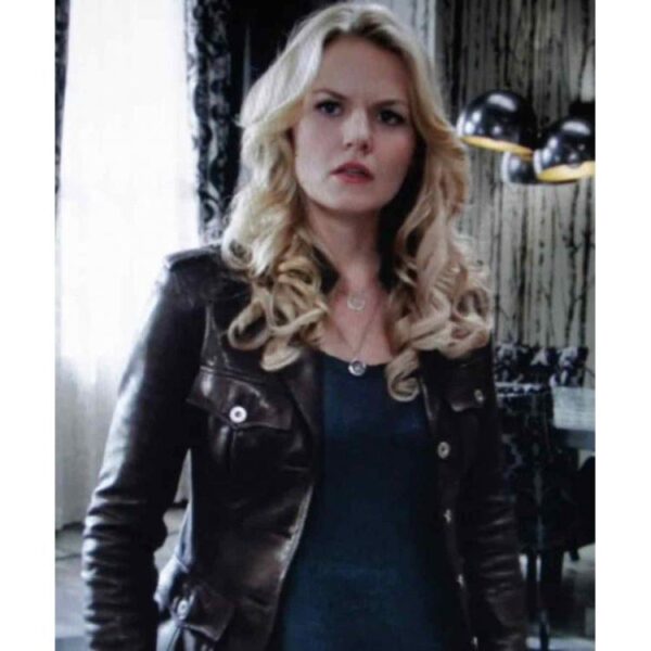 Once Upon A Time Emma Swan Black Leather Jacket