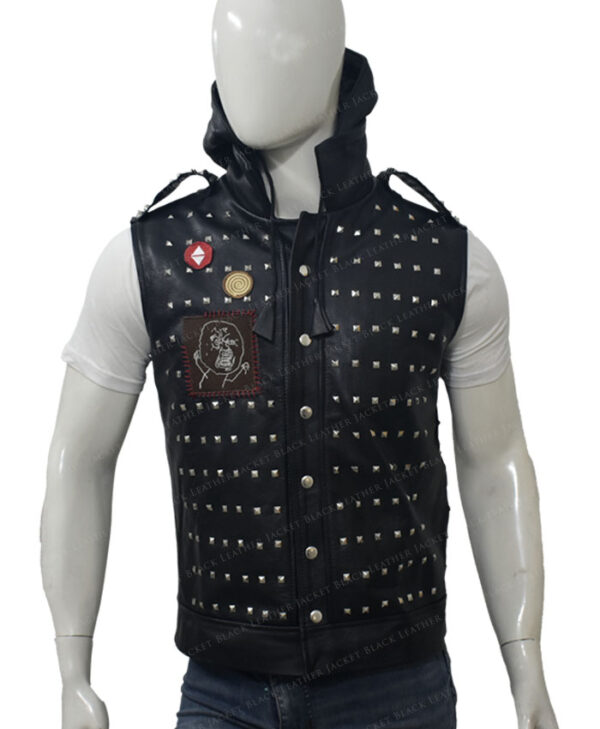 Watch Dogs 2 Studded Vest Front Down Hood