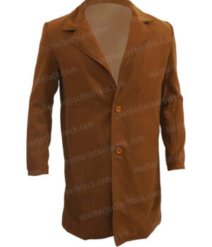 Knives Out Chris Evans Wool Coat Front
