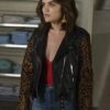 TV Series Pretty Little Liars Lucy Hale Real Black Leather Jacket