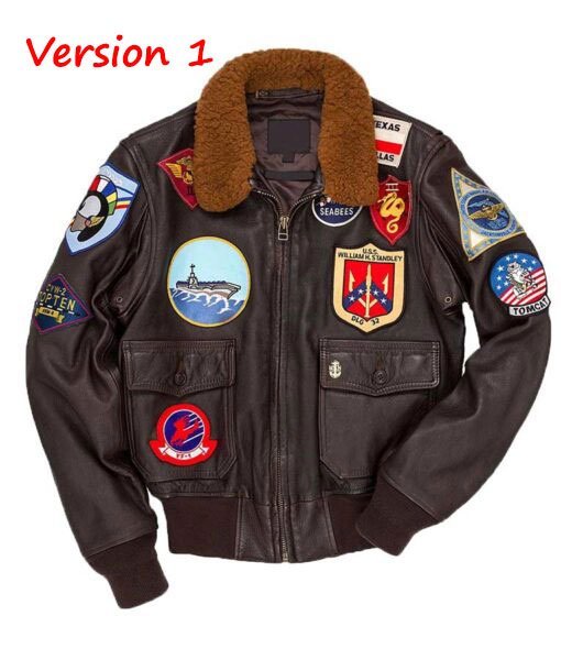Tom Cruise Top Gun Flight Aviator Sherpa Collar Jacket
