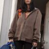 Yellowstone Monica Dutton Hooded Brown Jacket