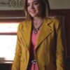 Pretty Little Liars Lucy Hale Yellow Leather Jacket