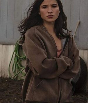Monica Dutton TV Series Yellowstone Hooded Brown Jacket