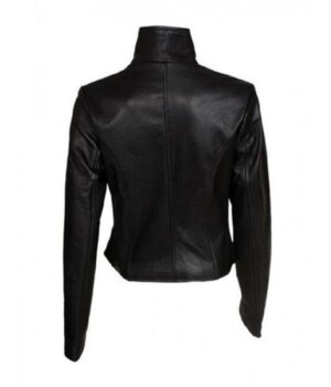 Terminator Salvation Blair Williams Black Leather Jacket Back