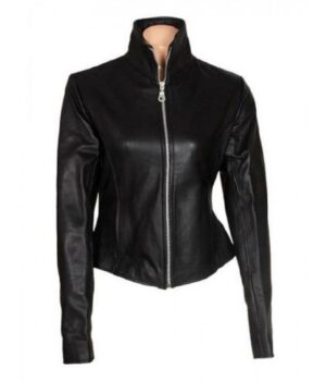 Terminator Salvation Blair Williams Black Leather Jacket Front