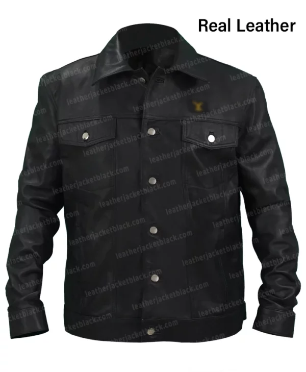 The Yellowstone Rip Wheeler Black Real leather Jacket