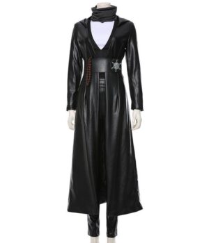 Watchmen Angela Abar Black Leather Coat
