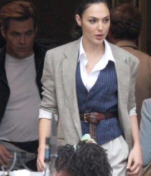 Wonder Woman Gal Gadot Grey Blazer Jacket