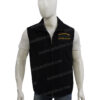 Yellowstone Kevin Costner Wool Black Vest Front