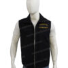 Yellowstone Kevin Costner Wool Black Vest Front Open