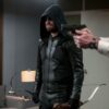 Oliver Queen Leather hooded Green Jacket
