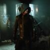 Oliver Queen Green Leather hooded Jacket