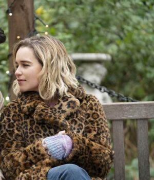 Last Christmas Emilia Clarke Animal Leopard Coat