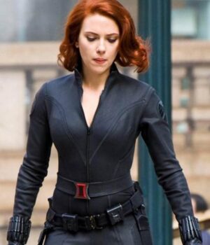 Black Widow Black Leather Jacket