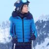 Downhill Julia Louis-Dreyfus Parachute Blue Puffer Jacket