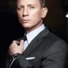 Daniel Craig Grey Wool Pinstripe Suit