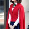 Lucy Hale Red Vest with Cape