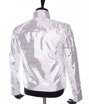 Michael Jackson History Tour Sequin White Cotton Jacket