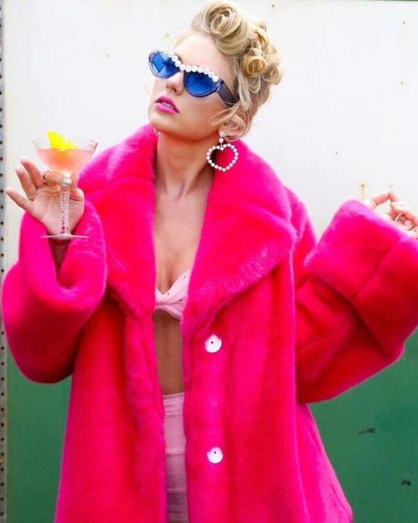 Taylor Swift Pink Inner Fur Jacket