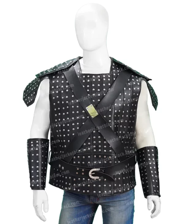 The Witcher Geralt of Rivia Leather Jacket Front