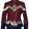Wonder Woman Maroon Leather Jacket | Gal Gadot Maroon Jacket